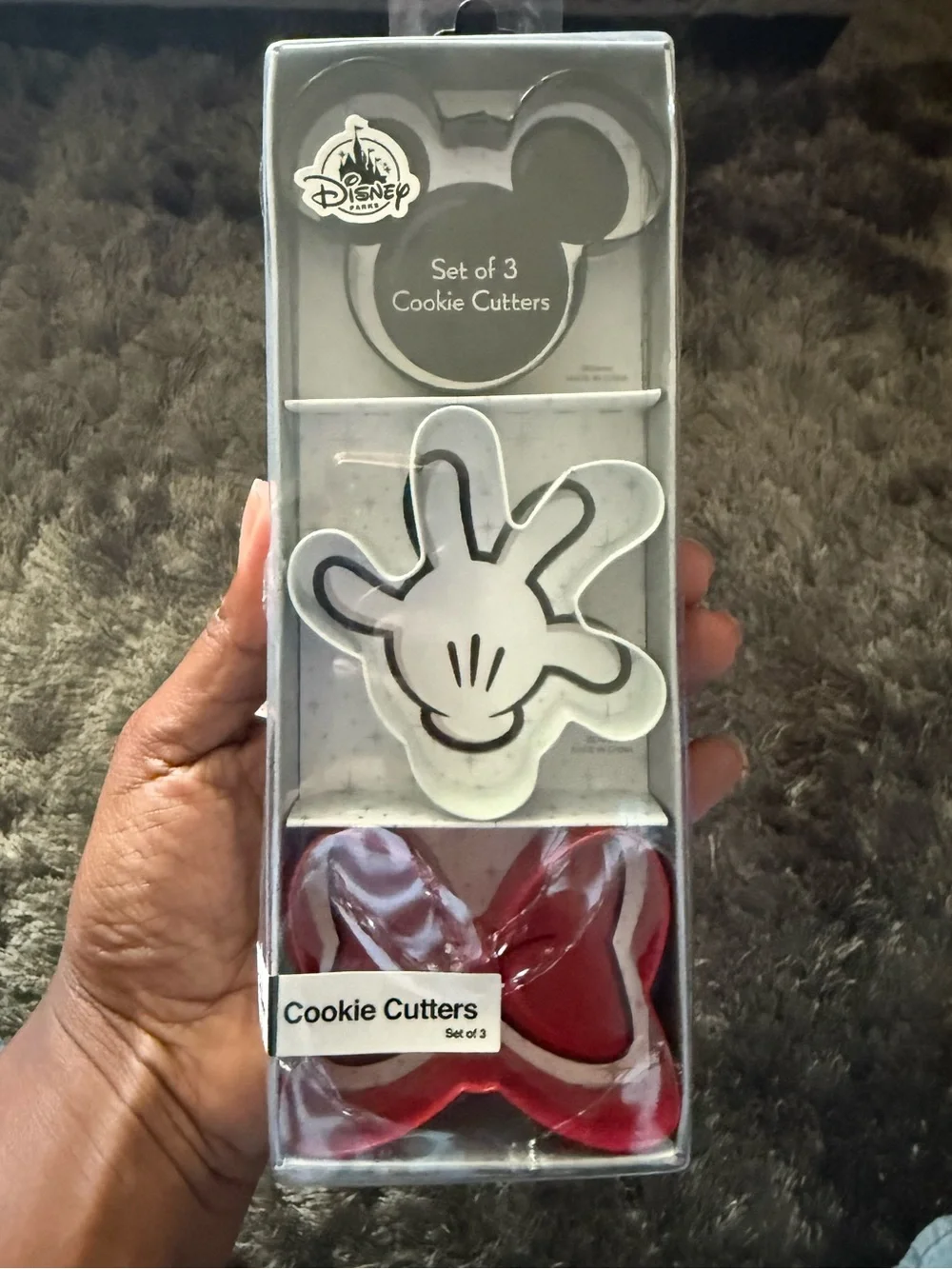 Disney Parks Mickey Mouse Set of 3 Cookie Cutters NIB Baking